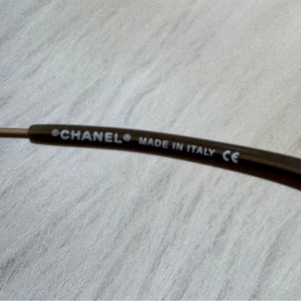 Authentic RARE vintage Chanel 4054 rimless gradient peachy orange sunglasses - Picture 7 of 8